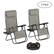 Alt View 11. Hastings Home - Zero Gravity Lounge Chairs Set of 2 - Gray.