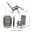 Alt View 12. Hastings Home - Zero Gravity Lounge Chairs Set of 2 - Gray.