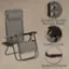 Alt View 14. Hastings Home - Zero Gravity Lounge Chairs Set of 2 - Gray.