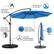 Alt View 13. Nature Spring - 10-Foot Offset Patio Umbrella with Vertical Tilt - Blue.