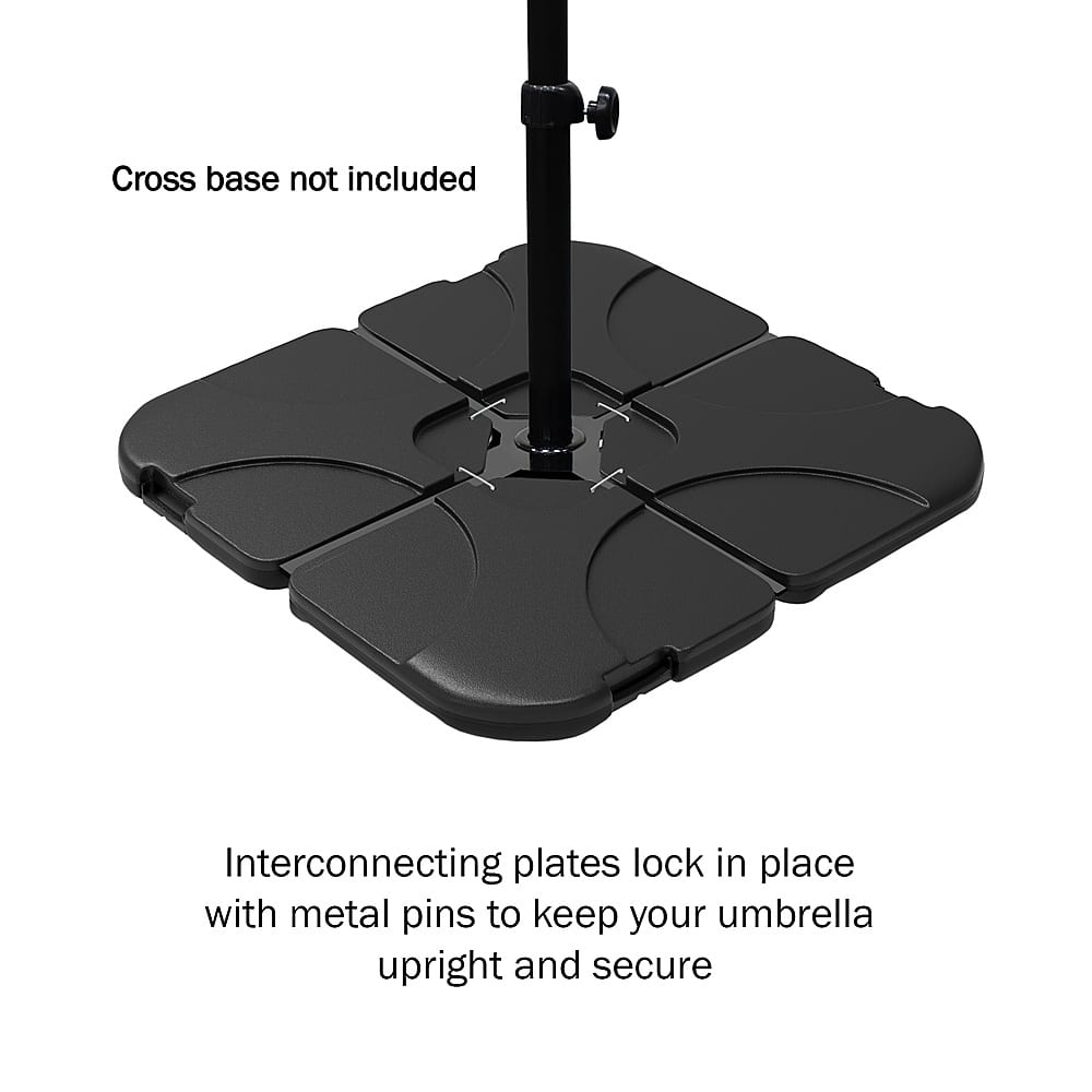 Nature Spring 4 Piece Patio Umbrella Weight Set Black 893114JNV Best Buy