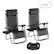 Alt View 11. Hastings Home - Anti-Gravity Lounge Chairs Set of 2 - Black.