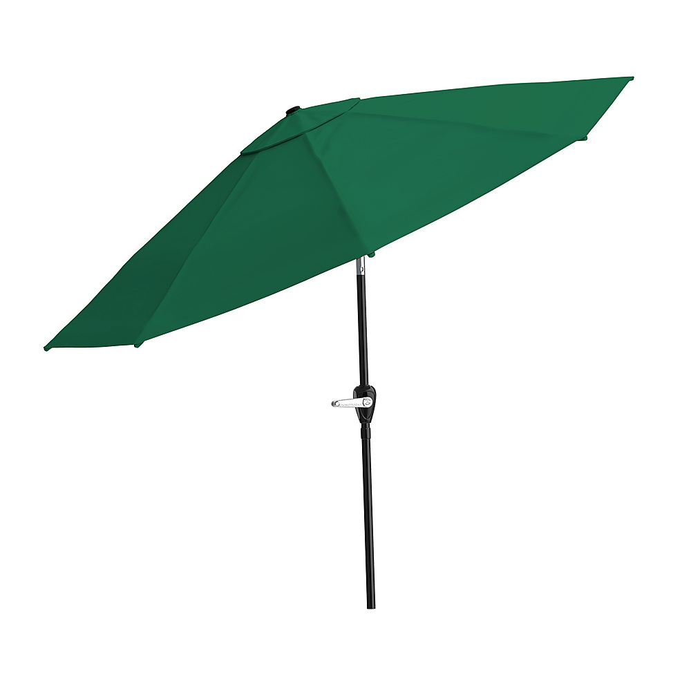 Nature Spring - 10-Foot Patio Half Umbrella with Auto Tilt - Hunter Green