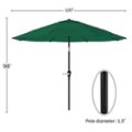 Alt View Zoom 12. Nature Spring - 10-Foot Patio Half Umbrella with Auto Tilt - Hunter Green.