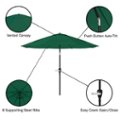 Alt View Zoom 13. Nature Spring - 10-Foot Patio Half Umbrella with Auto Tilt - Hunter Green.