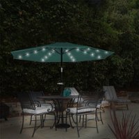 Nature Spring - 10-Foot Patio Deck Shade with Solar Powered LED Lights - Hunter Green - Alt_View_Zoom_11