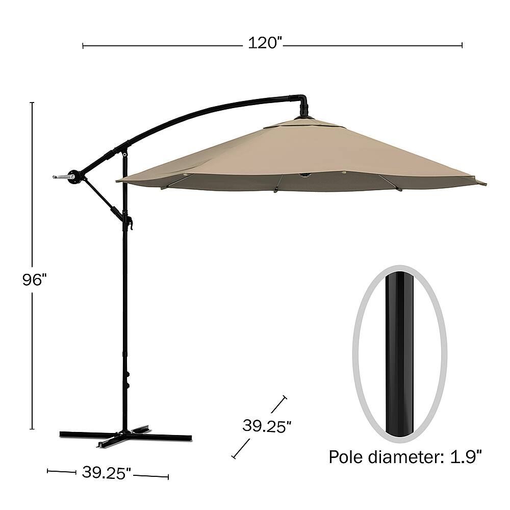 Nature Spring – 10-Foot Offset Patio Umbrella – Sand Sansujyuku sansujyuku.com