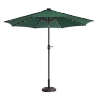 Nature Spring - 9-Foot Solar LED Lighted Patio Umbrella - Forest Green - Alt_View_Zoom_11