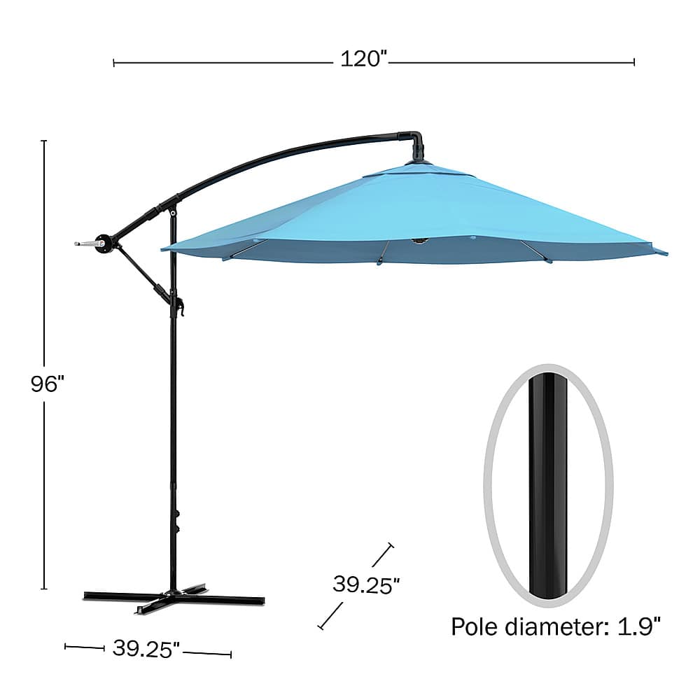 Nature Spring – 10-Foot Cantilever Offset Patio Umbrella – Blue Sansujyuku sansujyuku.com