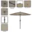 Alt View 13. Nature Spring - 10-Foot Solar LED Lighted Patio Umbrella - Sand.