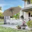 Alt View 17. Nature Spring - 10-Foot Solar LED Lighted Patio Umbrella - Sand.