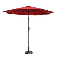 Nature Spring - 9-Foot Outdoor Patio Umbrella with Push Button Tilt - Red - Alt_View_Zoom_11