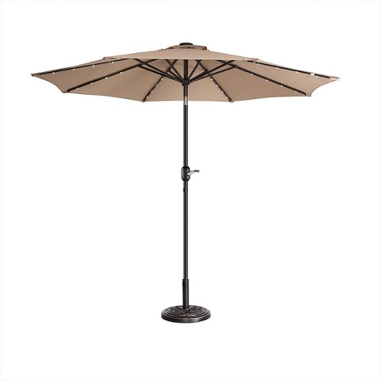Alt View Zoom 11. Nature Spring - 9-Foot LED Lighted Patio Umbrella with Push Button Tilt - Beige.