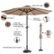 Alt View Zoom 13. Nature Spring - 9-Foot LED Lighted Patio Umbrella with Push Button Tilt - Beige.