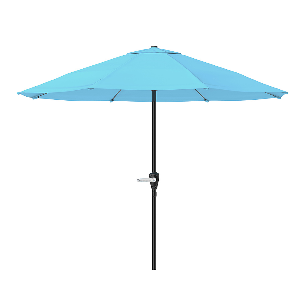 Nature Spring - 9-Foot Easy Crank Patio Umbrella - Blue