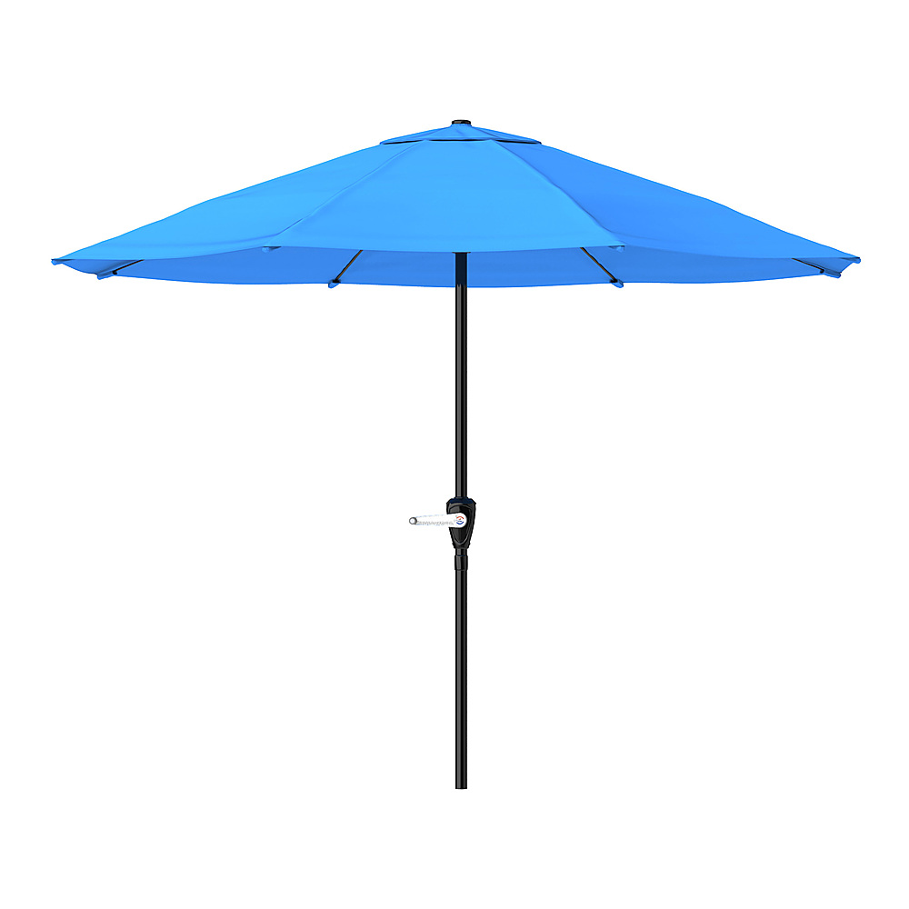 

Nature Spring - 9-Foot Patio Umbrella with Easy Crank - Brilliant Blue