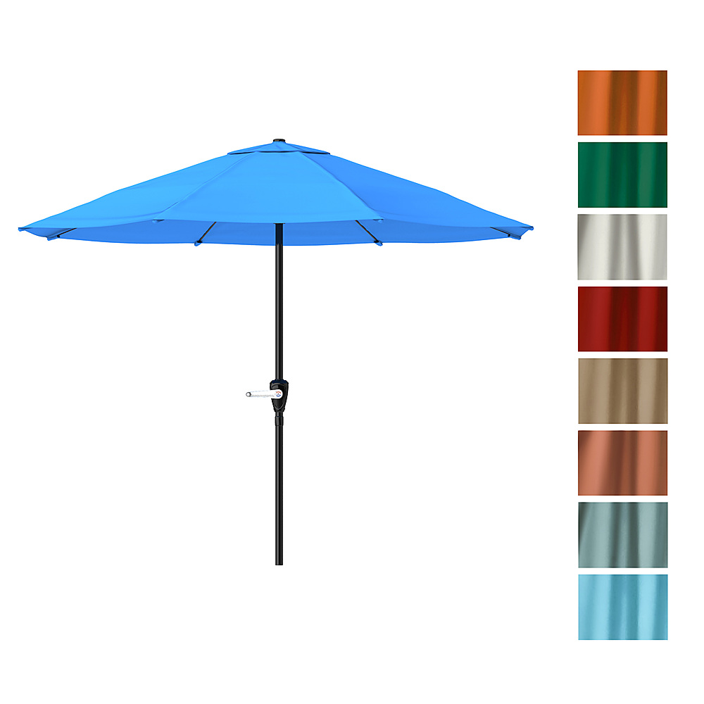 Nature Spring 9-Foot Patio Umbrella with Easy Crank Brilliant Blue ...