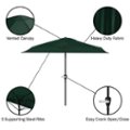 Alt View 13. Nature Spring - 9-Foot Half Round Patio Umbrella with Easy Crank - Hunter Green.