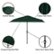 Alt View 13. Nature Spring - 9-Foot Half Round Patio Umbrella with Easy Crank - Hunter Green.