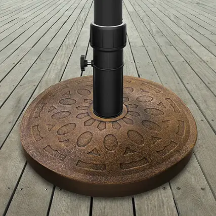 Alt View 11. Nature Spring - Patio Umbrella Base - Bronze.