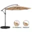 Alt View 14. Nature Spring - 10-Foot Offset Patio Umbrella with Vertical Tilt - Beige.