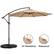 Alt View 14. Nature Spring - 10-Foot Offset Patio Umbrella with Vertical Tilt - Beige.