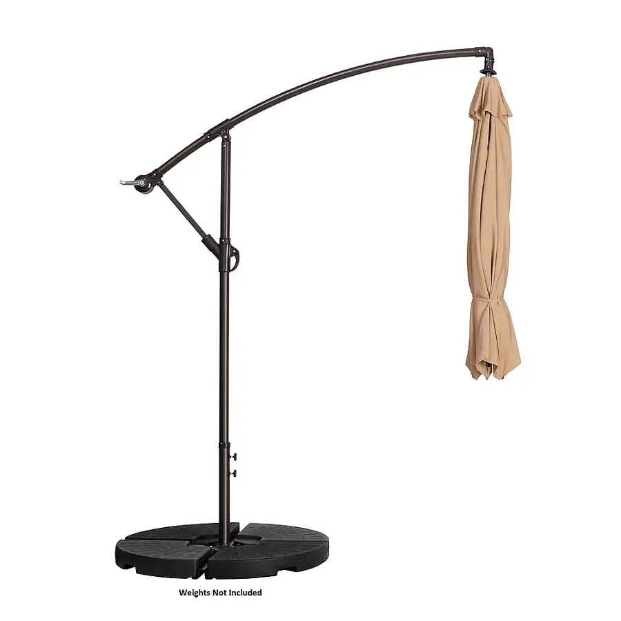 Alt View 18. Nature Spring - 10-Foot Offset Patio Umbrella with Vertical Tilt - Beige.
