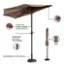 Alt View 13. Nature Spring - 9-Foot Patio Half Umbrella - Brown.