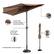 Alt View 13. Nature Spring - 9-Foot Patio Half Umbrella - Brown.