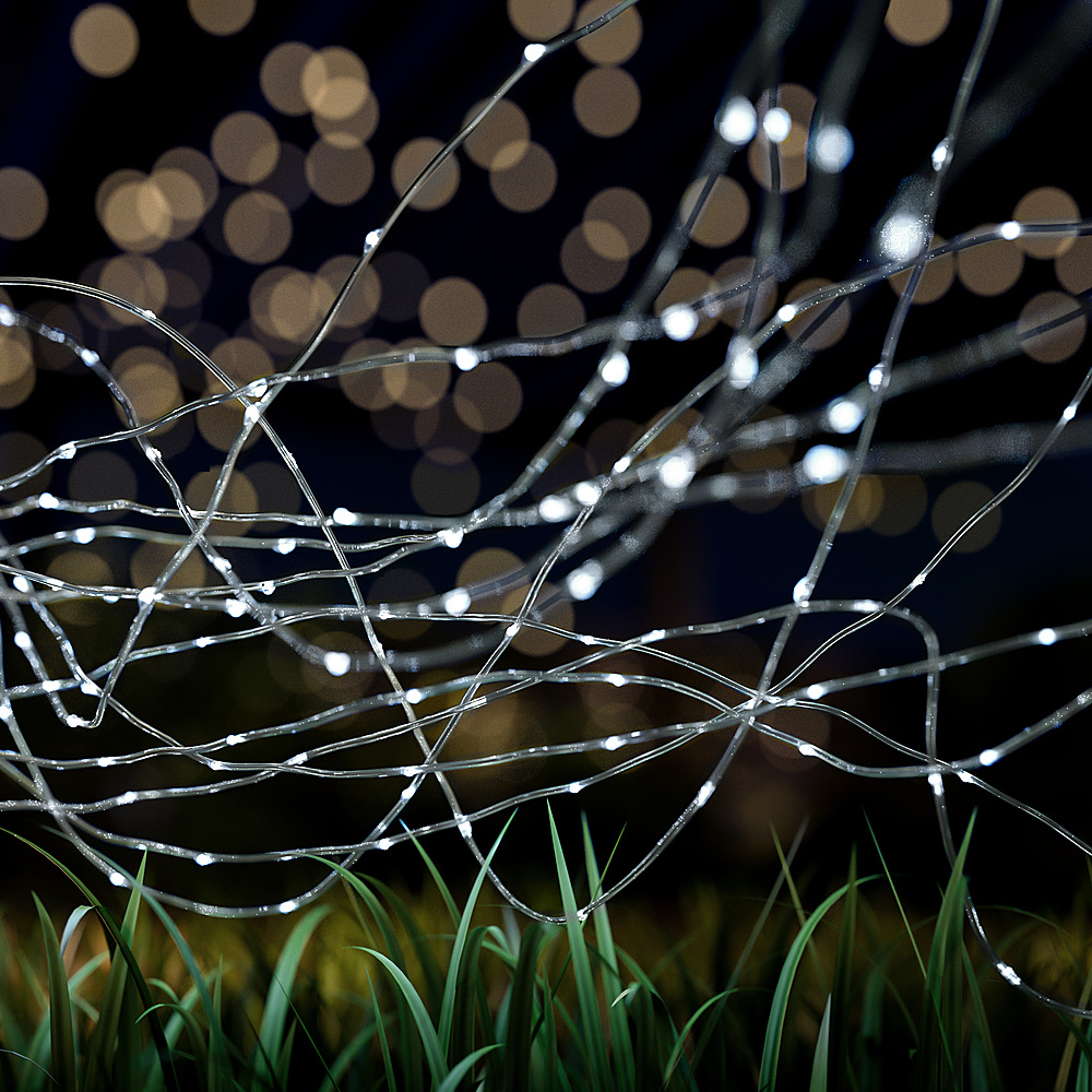 Nature Spring - 38-Foot Outdoor Solar String Fairy Lights - Cool White