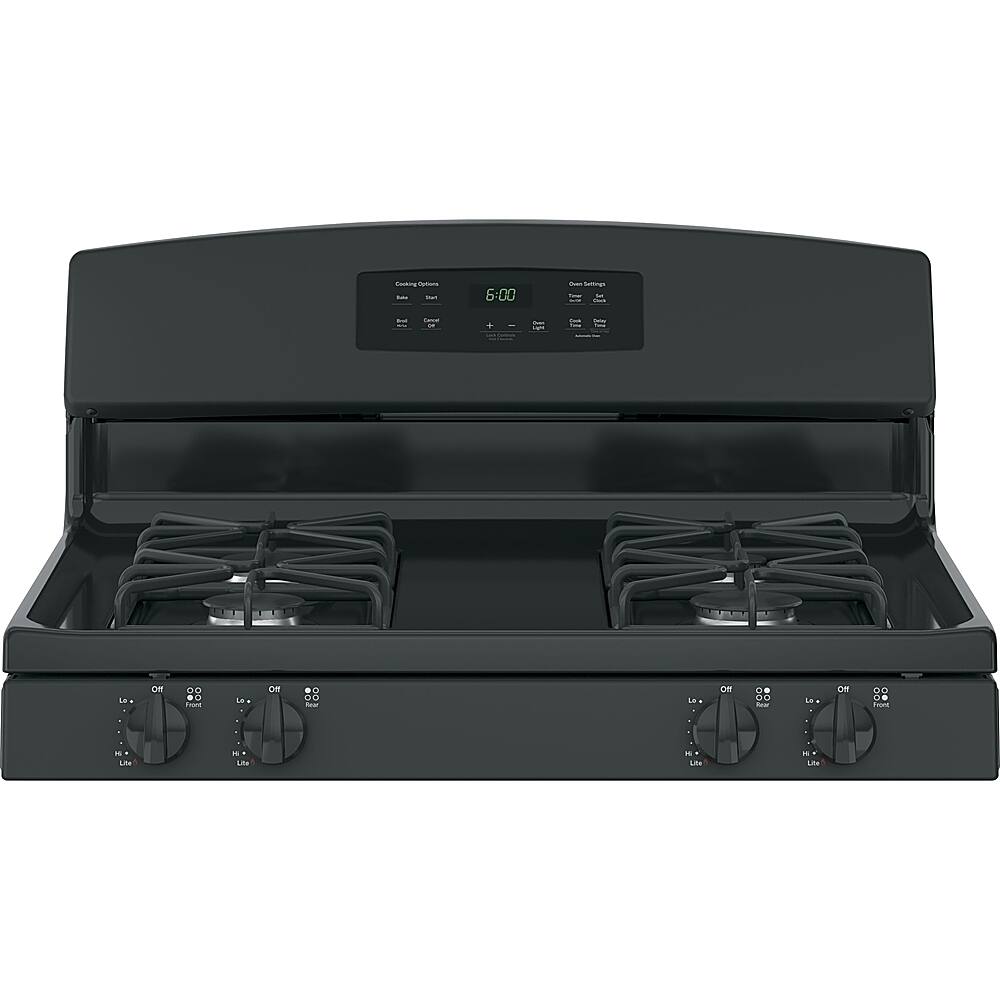 Alt View 12. GE - 4.8 Cu. Ft. Freestanding Gas Range - Black.