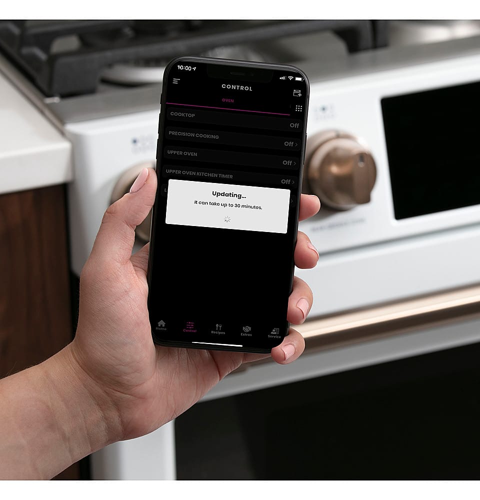 Alt View 31. Café - 5.6 Cu. Ft. Slide-In Gas Convection Range, Customizable - Stainless Steel.