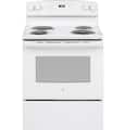 GE - 30 in. Wide 4 Elements 5.0 Cu. Ft. Freestanding Electric Range with Dual-Element Bake - White