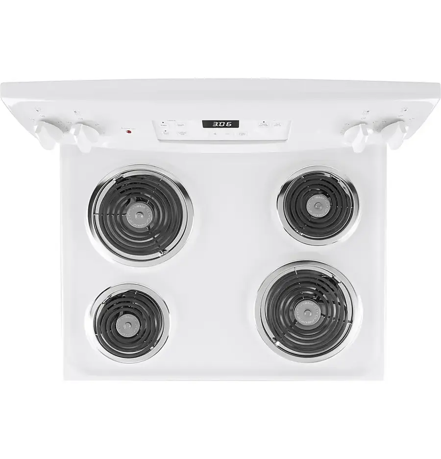 Alt View 17. GE - 5.0 Cu. Ft. Freestanding Electric Range - White.