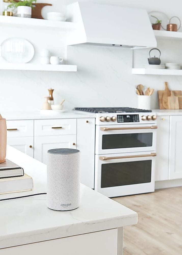 Alt View 15. Café - 6.7 Cu. Ft. Slide-In Double Oven Gas True Convection Range with Built-In WiFi, Customizable - Matte White.