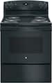 GE - 30 in. Wide 4 Elements 5.0 Cu. Ft. Freestanding Electric Range with Self-Cleaning and Porcelain-Enamel Cooktop Surface - Black