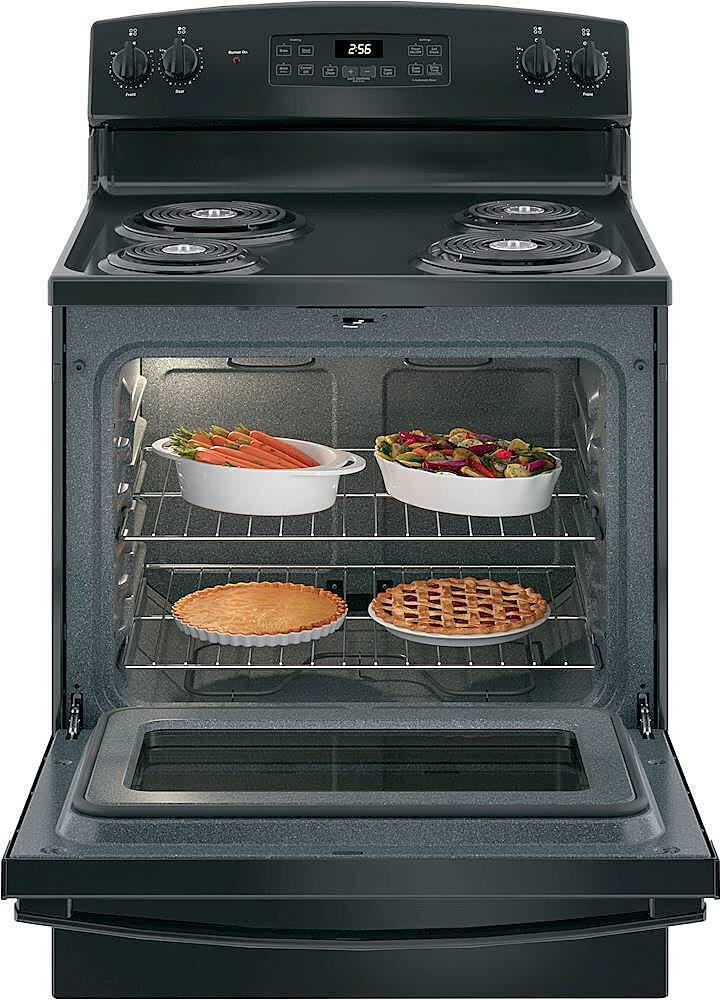 Alt View 13. GE - 5.0 Cu. Ft. Self-Cleaning Freestanding Electric Range - Black.