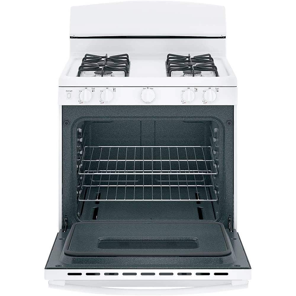 Alt View 11. GE - 4.8 Cu. Ft. Freestanding Gas Range - White.