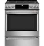 Café - 30 in. Wide 5 Element 5.7 Cu. Ft. Slide-In Electric Convection Range, Customizable - Stainless Steel