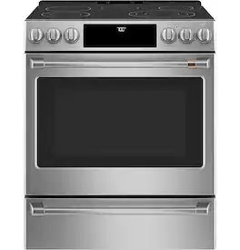 Café - 5.7 Cu. Ft. Slide-In Electric Convection Range, Customizable - Stainless Steel