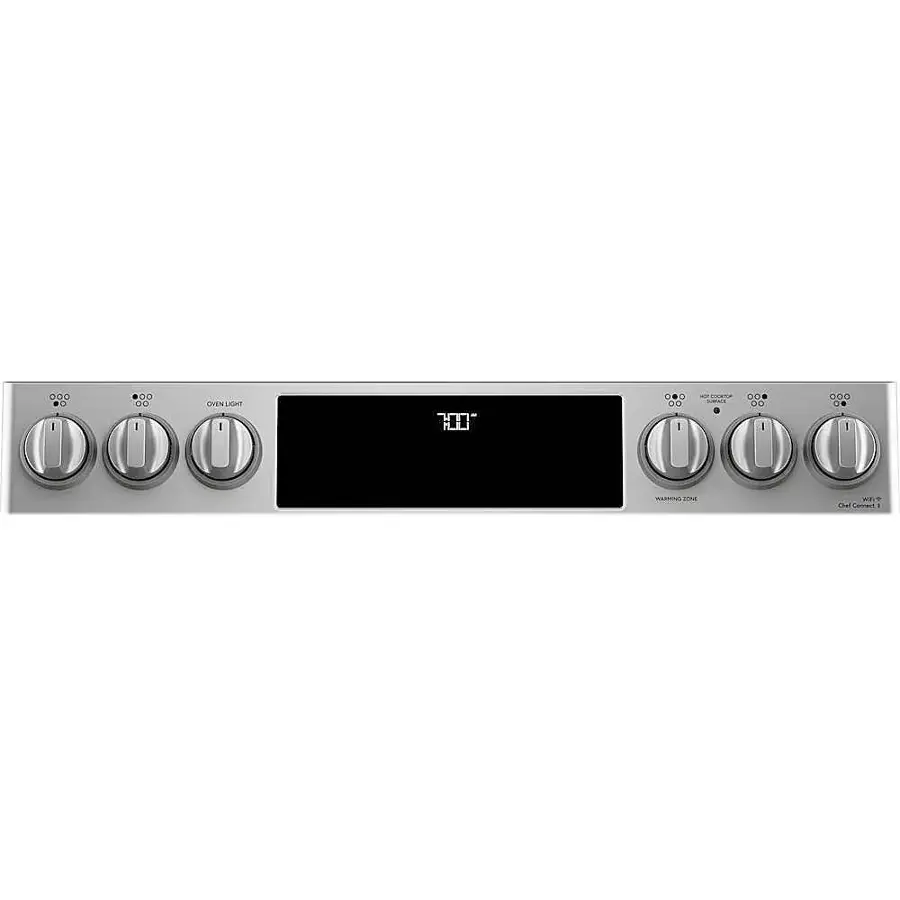 Alt View 14. Café - 5.7 Cu. Ft. Slide-In Electric Convection Range, Customizable - Stainless steel.