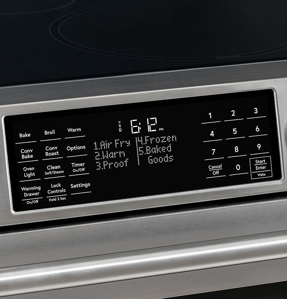Alt View 36. Café - 5.7 Cu. Ft. Slide-In Electric Convection Range, Customizable - Stainless steel.