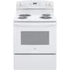 Front. GE - 5.0 Cu. Ft. Self-Cleaning Freestanding Electric Range - White.