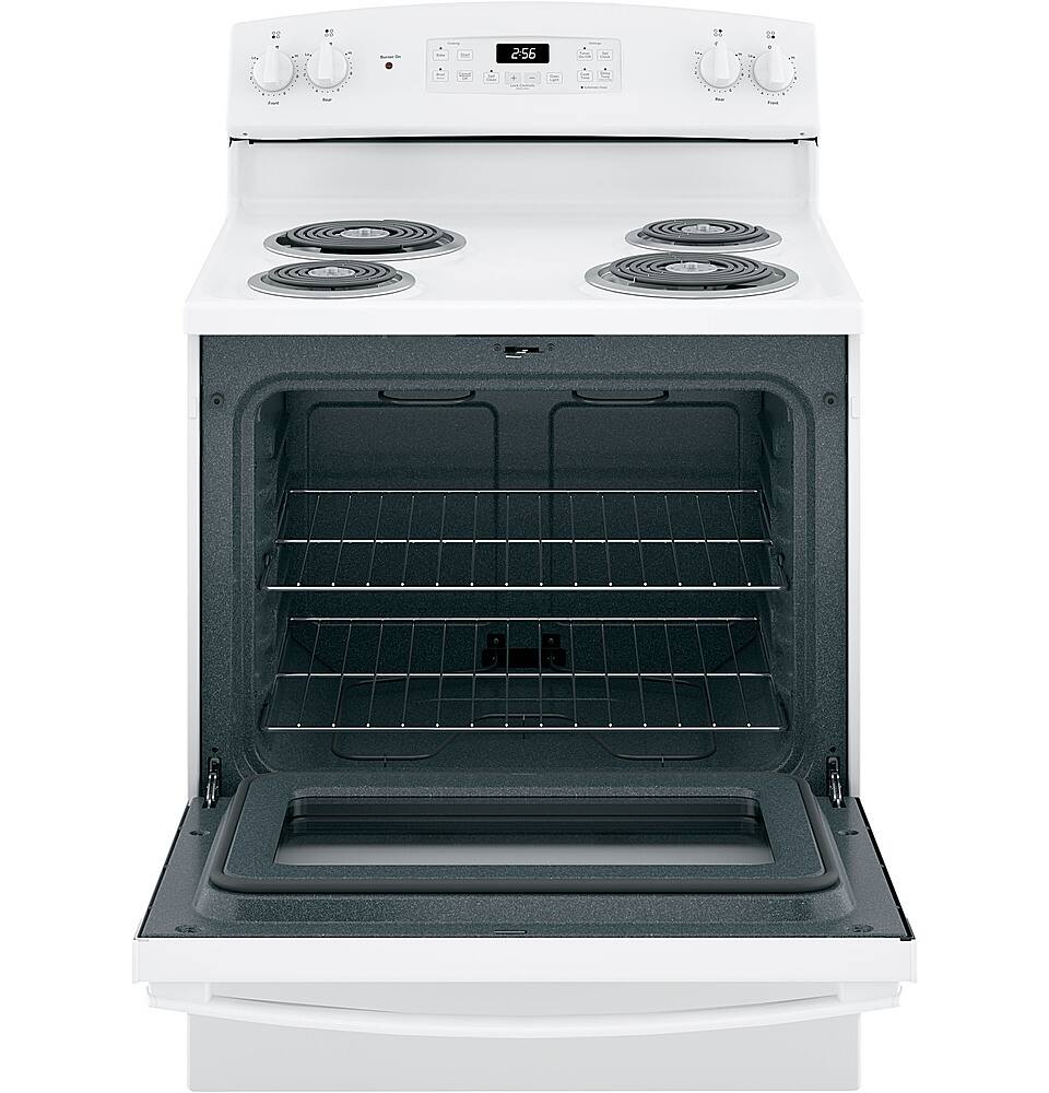 Alt View 15. GE - 5.0 Cu. Ft. Self-Cleaning Freestanding Electric Range - White.