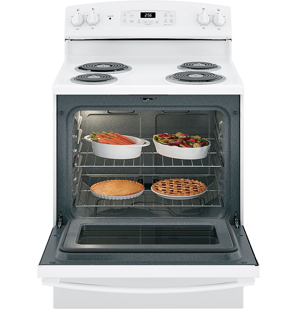 Alt View 16. GE - 5.0 Cu. Ft. Self-Cleaning Freestanding Electric Range - White.