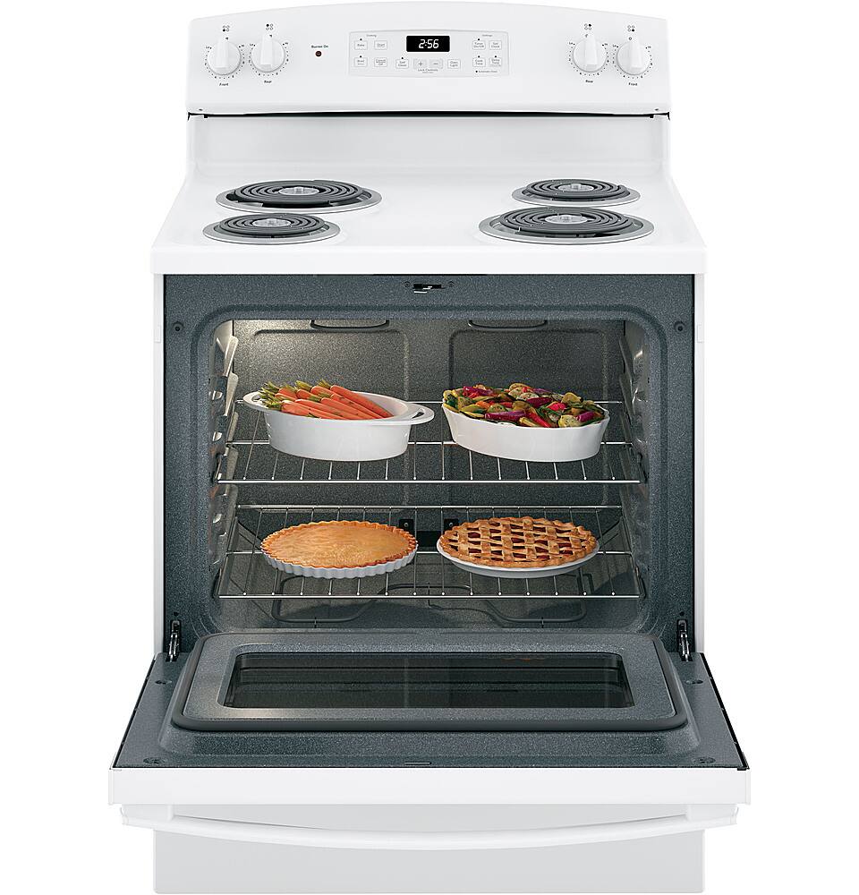 Alt View 16. GE - 5.0 Cu. Ft. Self-Cleaning Freestanding Electric Range - White.