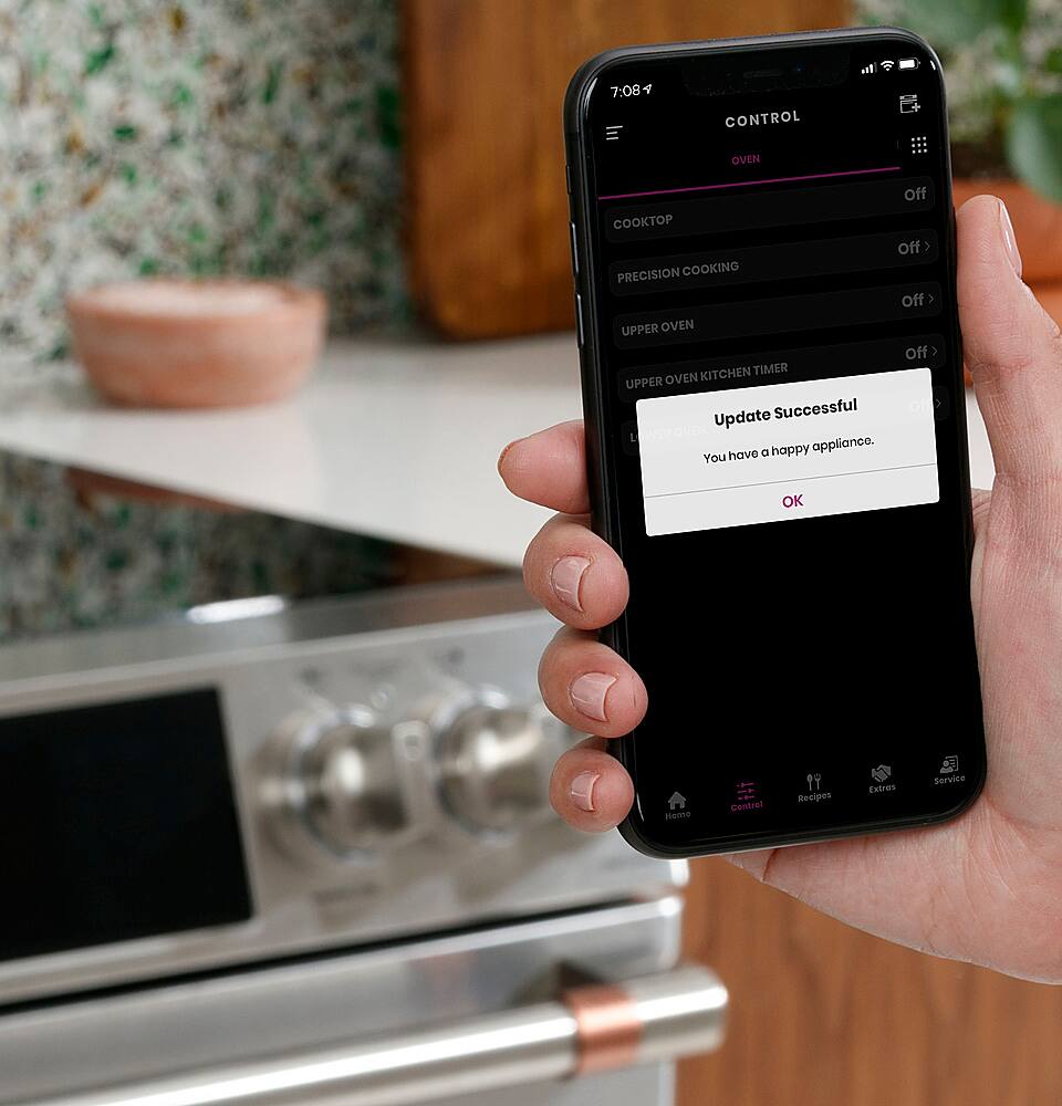 Alt View 24. Café - 6.7 Cu. Ft. Slide-In Double Oven Electric Induction Convection Range, Customizable - Stainless Steel.