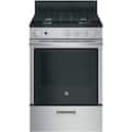 GE - 24 in. Wide 4 Burners 2.9 Cu. Ft. Freestanding Gas Range - Stainless Steel