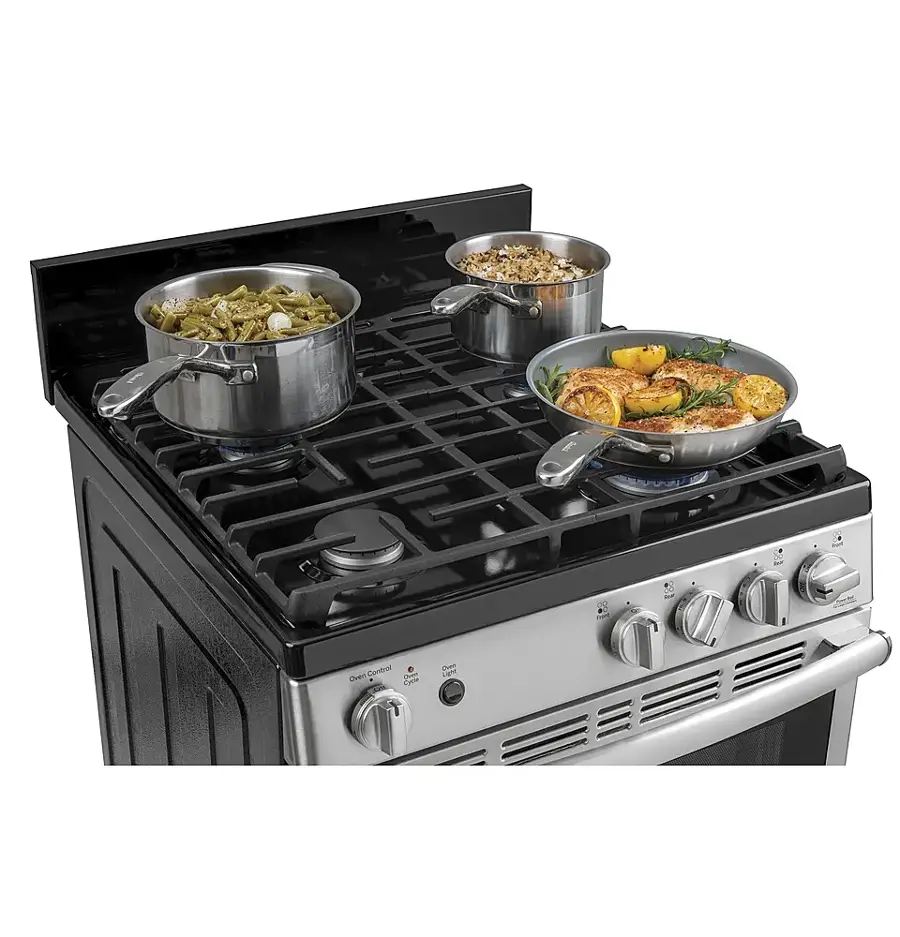 Alt View 14. GE - 2.9 Cu. Ft. Freestanding Gas Range - Stainless Steel.