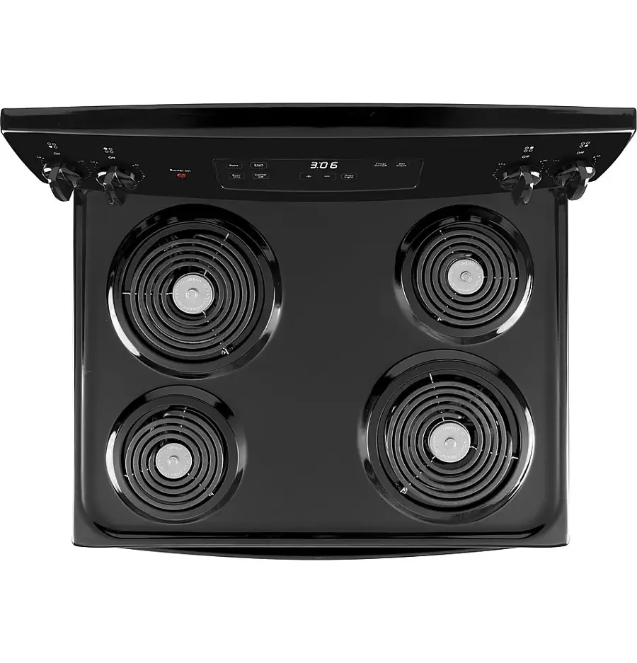 Alt View 17. GE - 5.0 Cu. Ft. Freestanding Electric Range - Black.